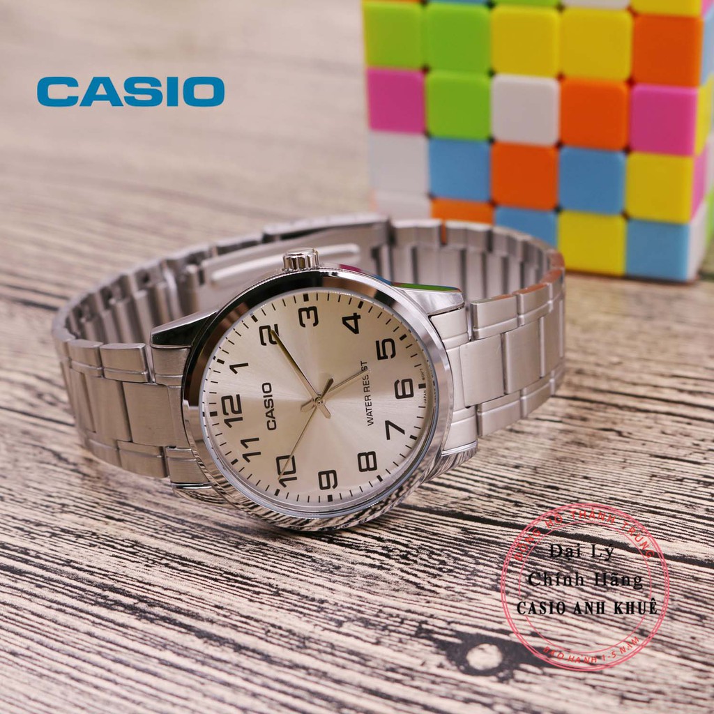 Đồng hồ nam Casio MTP-V001D-7BUDF dây kim loại