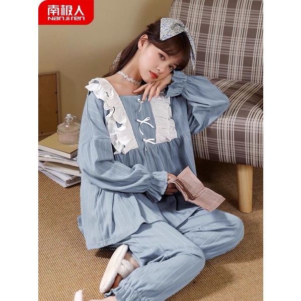 Bộ Ngủ Tiểu Thư Bánh Bèo Nhiều Màu Sắc , bắt mắt người nhìn