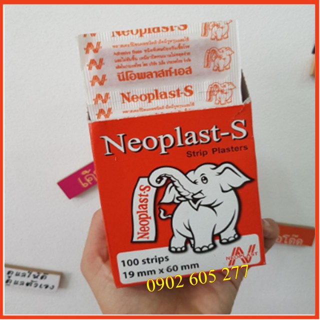 [Hàng chính hãng]Băng Keo Cá Nhân Neoplast-S Con Voi Hộp 100 Miếng