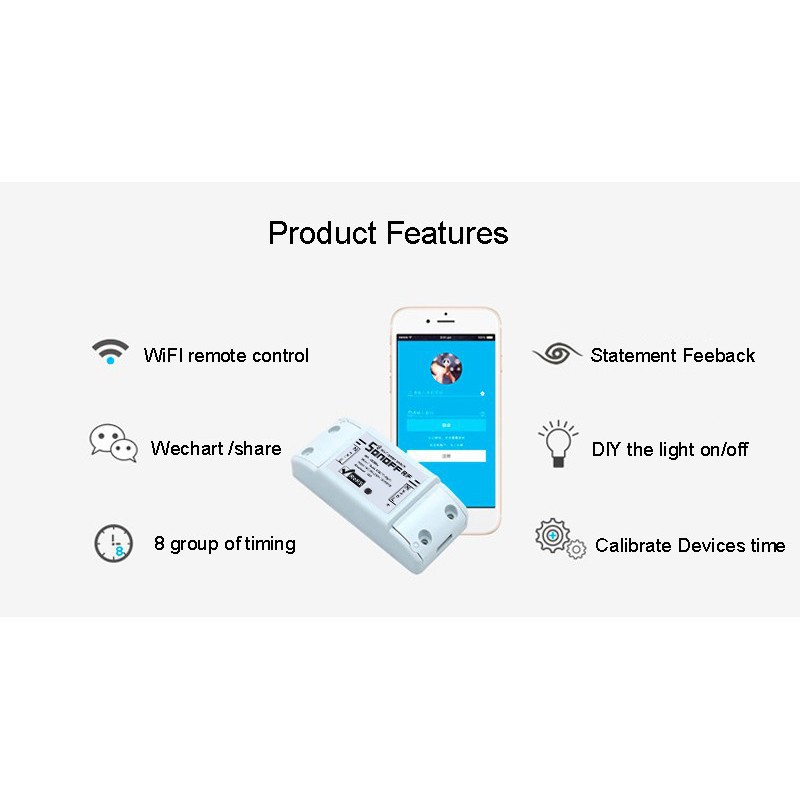 remote Wifi không dây điều khiển Sonoff RF QMTL