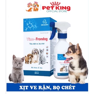 Chai Xịt Bio-Finil và Vime -Frondog 250ml diệt Ve,Rận,Bọ Chét,Cái Ghẻ trên Chó Mèo