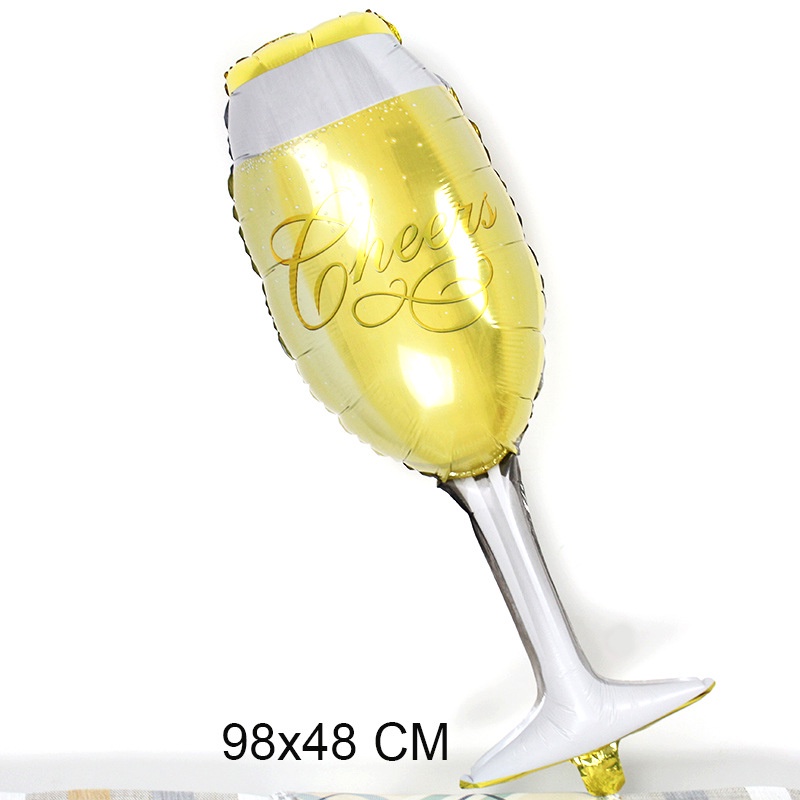 [GIÁ SHOCK] Bong bóng hình chai rượu tráng nhôm, trang trí sinh nhật, party, size đại Fubao Store
