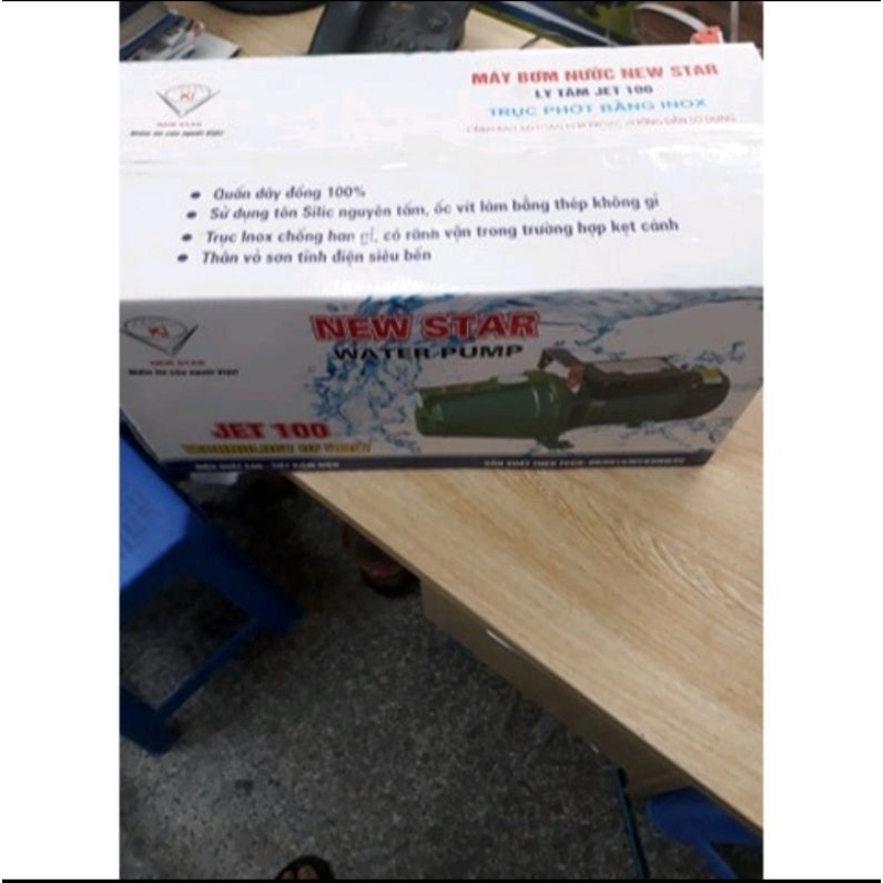 Máy bơm con lợn Newstar Jet 100W quấn dây đồng 100% công nhệ Ý tặng kèm phụ kiện