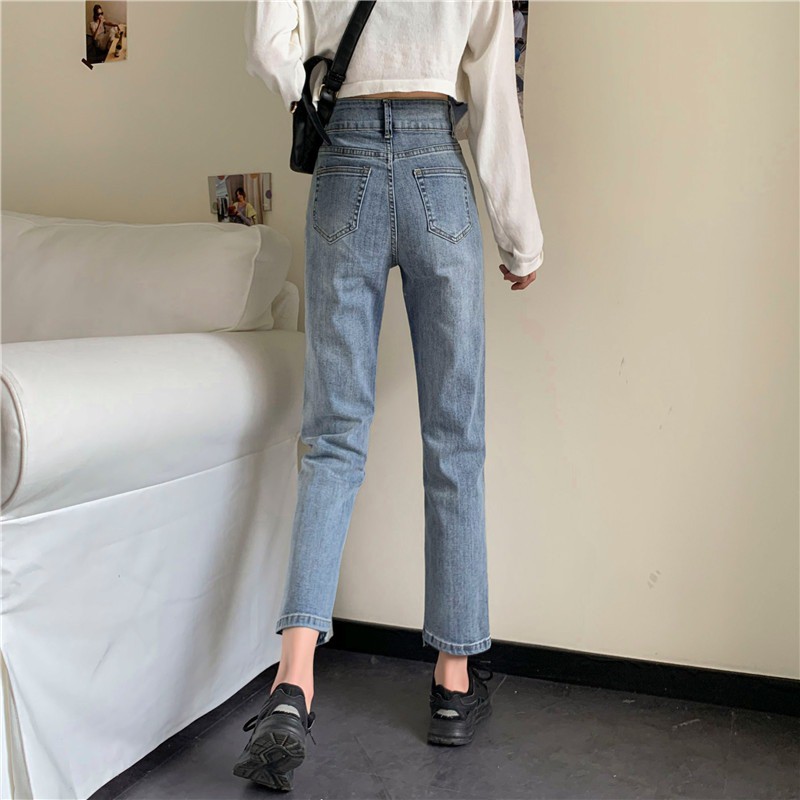 Size M (sẵn) | Quần jeans ulzzang ống loe xẻ gấu