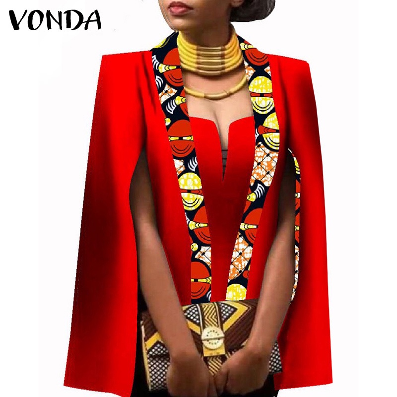 Áo choàng VONDA thiết kế không tay dáng rộng màu trơn thời trang xuân thu phong cách vintage dành cho nữ 
 | BigBuy360 - bigbuy360.vn