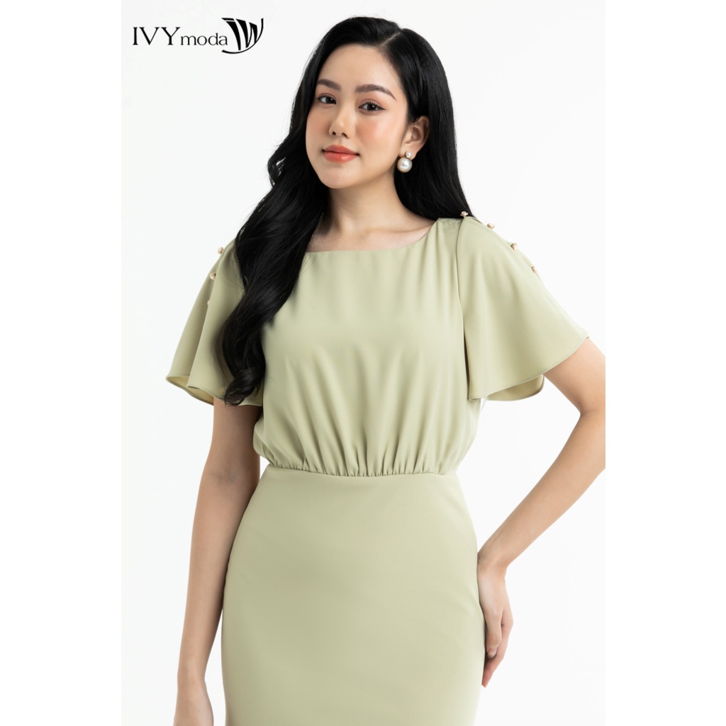Đầm ôm cánh tiên IVY moda MS 48M7387