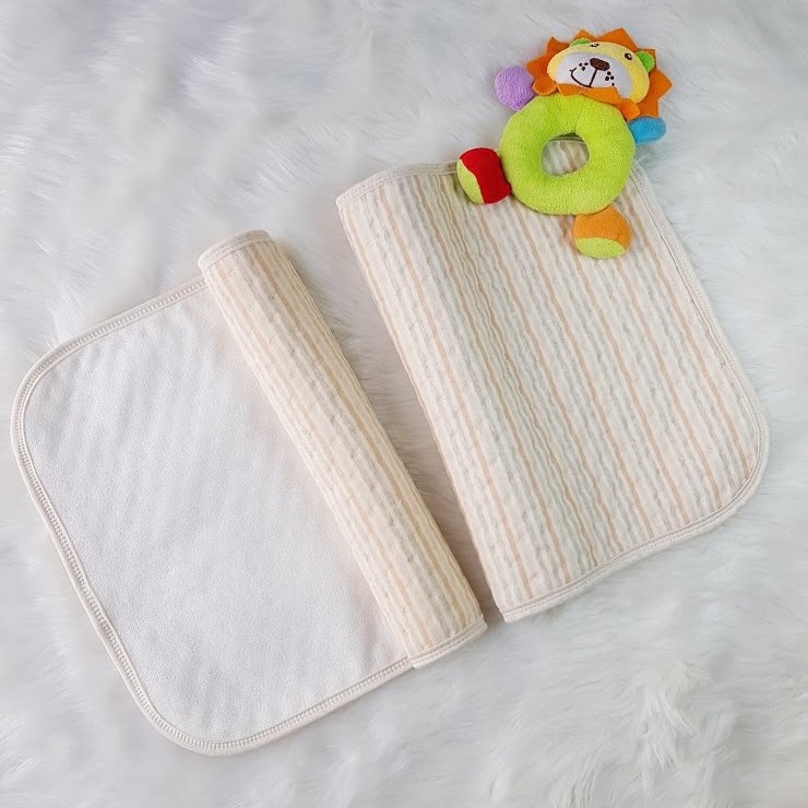 Set 2 Miếng lót chống thấm 4 lớp SIZE NHỎ (KT: 30X45cm) cho bé Cotton mềm mại, thoáng khí, siêu thấm hút, có thể giặt