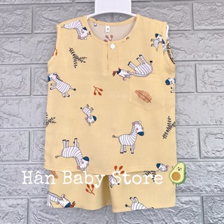 Bộ lanh/tole loại 1 cho bé trai 16-32kg