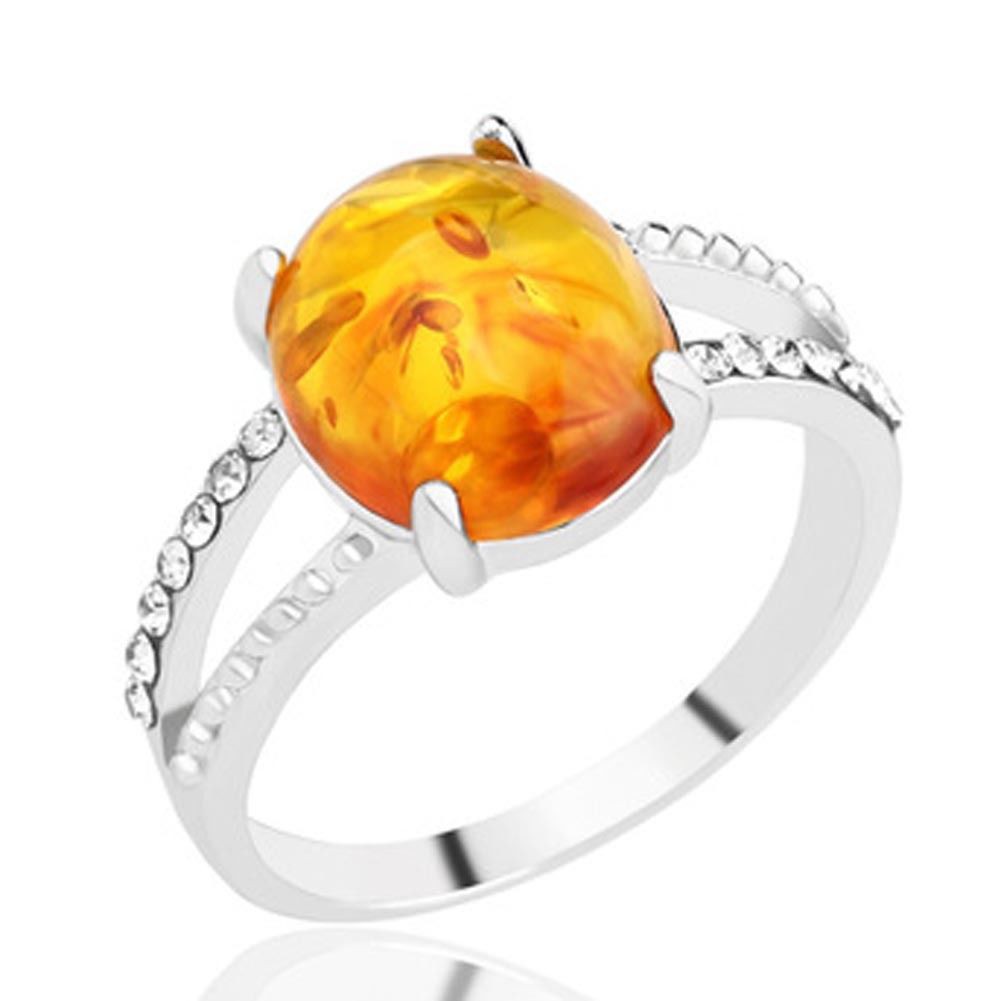 Nhẫn size 7-10 gắn đá trong suốt thời trang