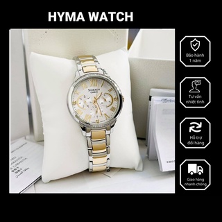 Đồng hồ nữ dây thép cao cấp casio sheen she 3058psg-7audr bảo hành 1 năm hyma watch