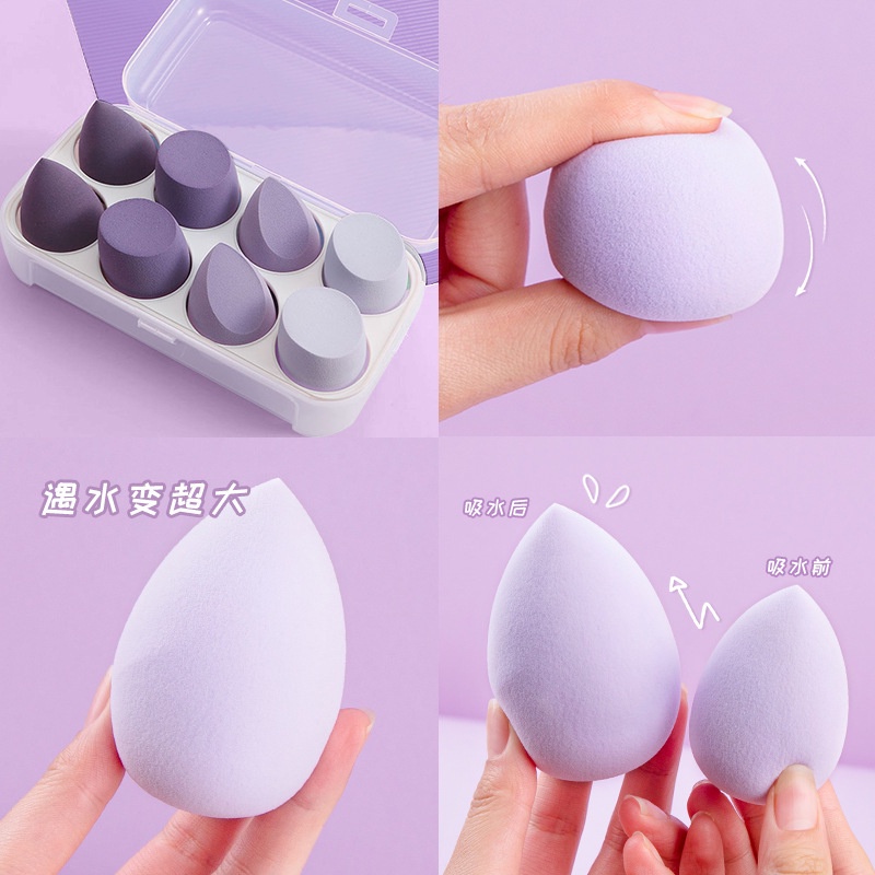 Mút Trang Điểm Hình Quả Trứng Phong Cách Hàn Quốc Dùng Được Cả Khi Khô Và Ướt