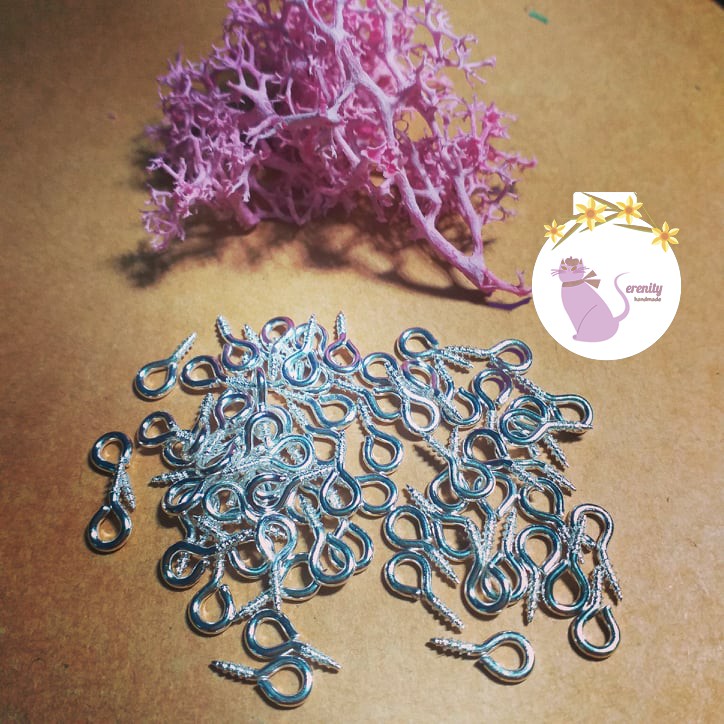 Đinh Xoắn Khoen Màu Bạc, vàng Kích Thước 4mm