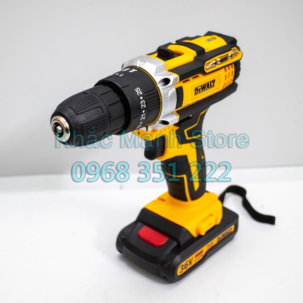 Máy khooan pin DeWalt 36v 3 chức năng kẹp vít - Kèm bộ phụ kiện 24 chi tiết