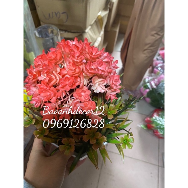 Chậu Hoa Giả để bàn Lẵng hoa