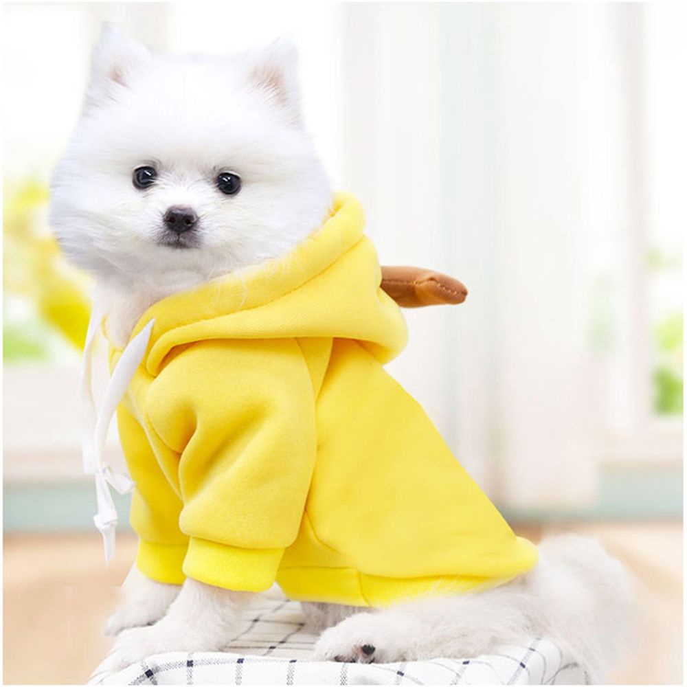 Áo khoác có mũ trùm đầu bằng vải lông cừu giữ ấm mùa đông dễ thương cho cún cưng