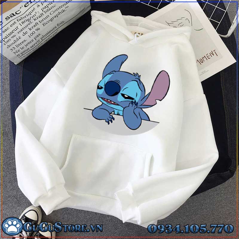 Áo Hoodie Nam Nữ In Theo Yêu Cầu Hình LOLI STITCH Cực Xinh M06 - Áo Hoodie Cặp Đôi Đẹp