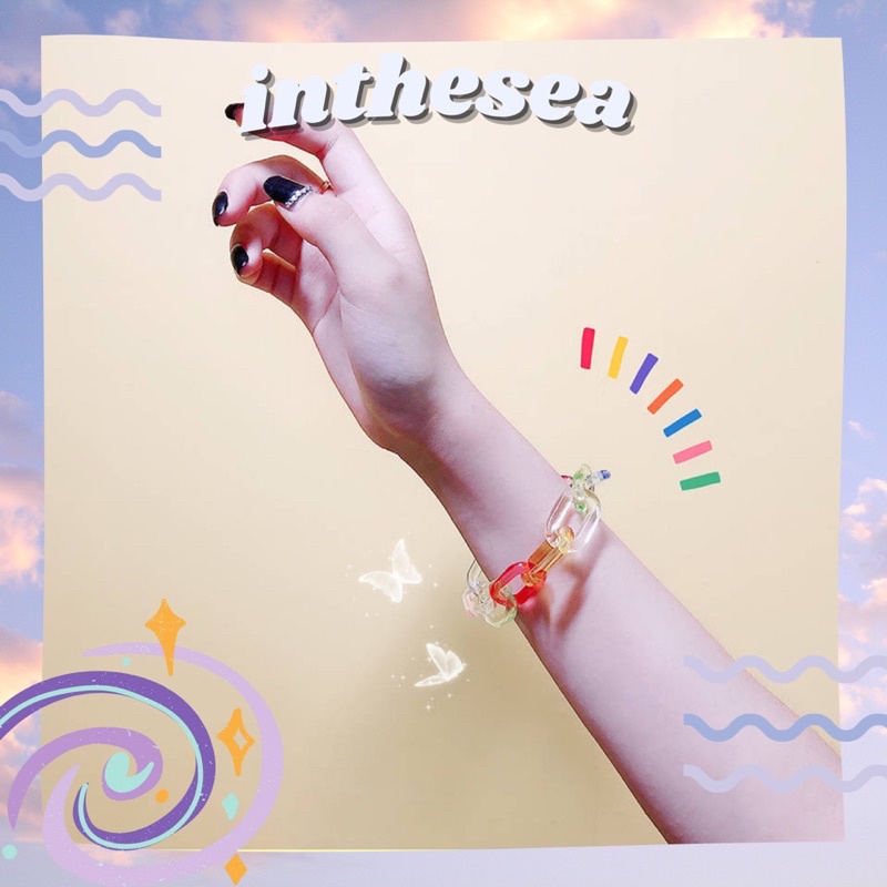 Vòng tay hợp kim hình gấu jelly màu sắc kiểu dáng độc đáo dễ thương xinh xắn