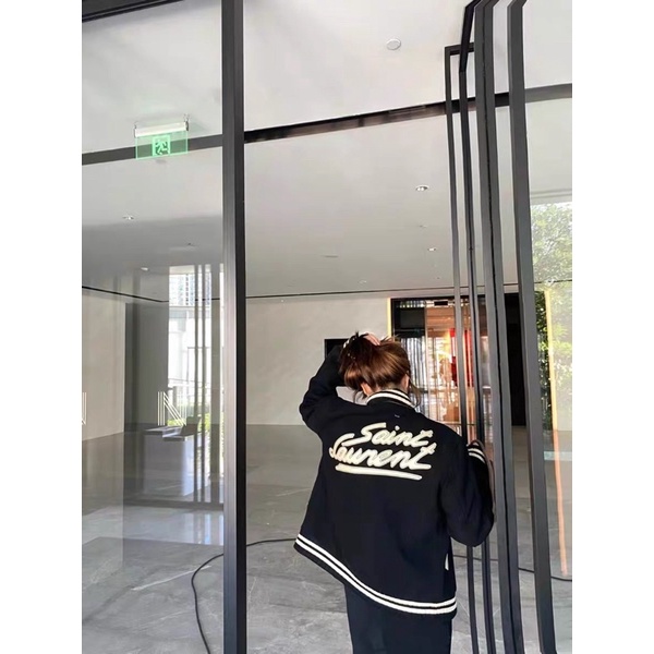 Áo khoác bomber Saint Laurent Teddy Jacket