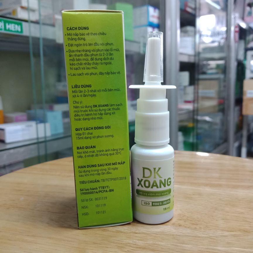 Xịt mũi thảo dược DK XOANG lọ 15ml