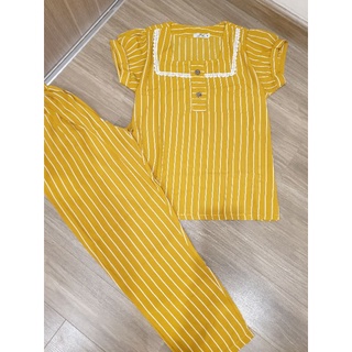 Bộ mango nữ cổ vuông quần dài