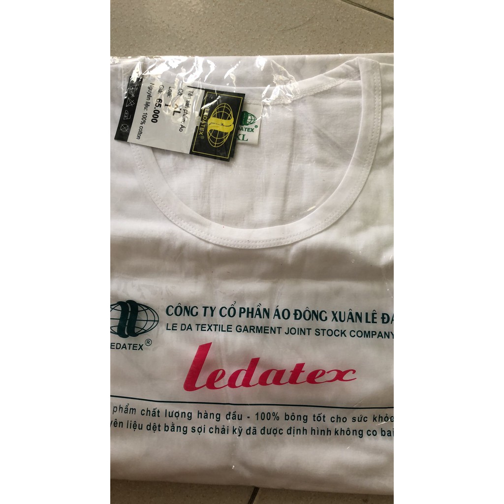 Áo lót nam 100% cotton trắng LEDATEX siêu rẻ