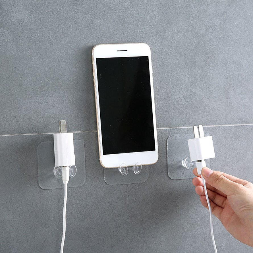 Hình dạng phích cắm trong suốt Móc treo tường Móc treo cho phòng tắm nhà bếp