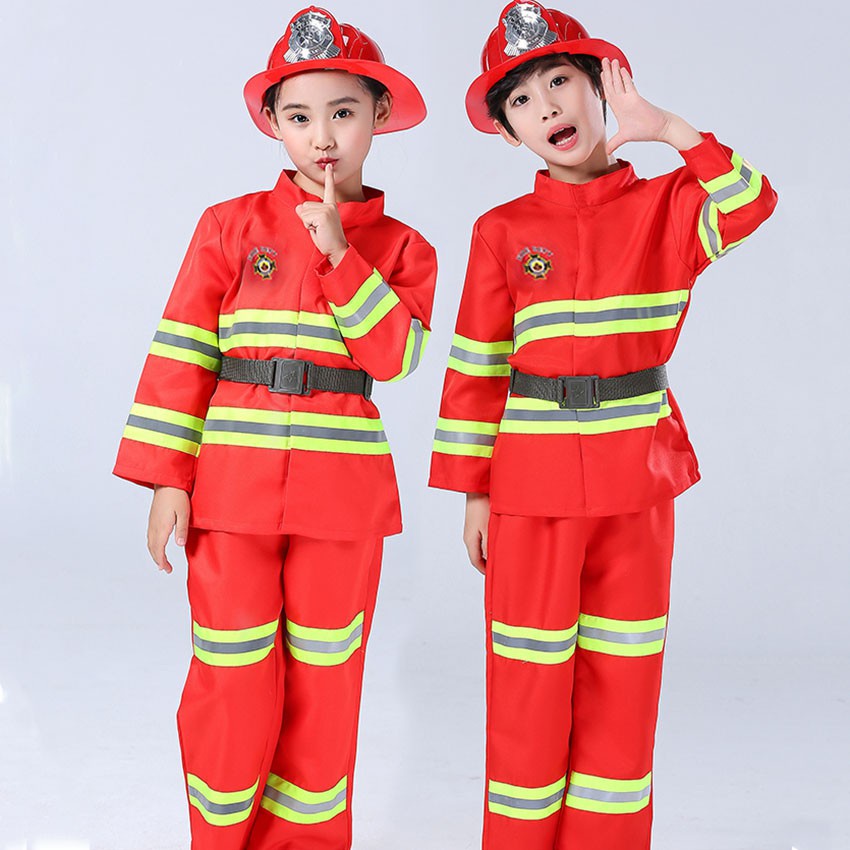 Bộ Đồng Phục Lính Cứu Hỏa Hóa Trang Halloween Cho Bé