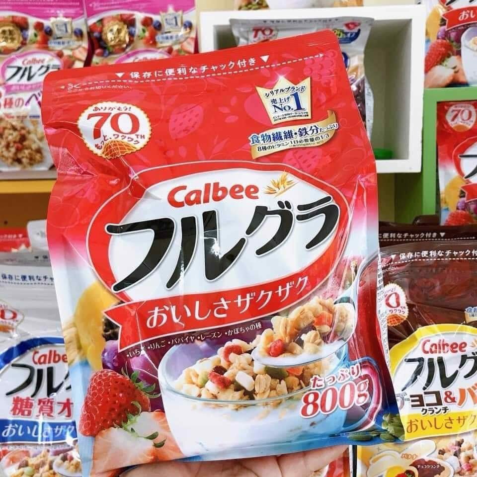 Ngũ Cốc Calbee Nhật Bản, Ngũ Cốc Calbee 750g, Ngũ Cốc Calbee Trắng Ít Đường Nhiều Dinh Dưỡng Cho Mẹ Bầu Trẻ Em Ăn Sáng