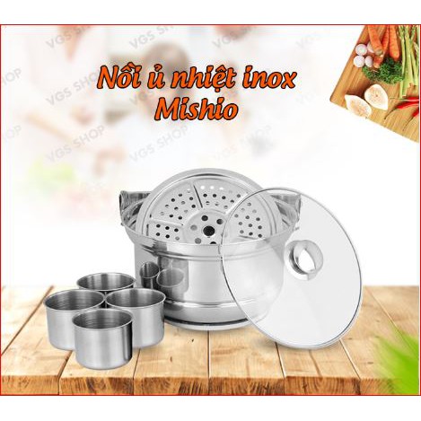 Nồi ủ nhiệt inox Mishio MK-187 5.4L