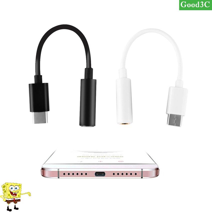 Type-C to 3.5mm Earphone Cable USB-C Male to 3.5 Female Audio Jack Adapter