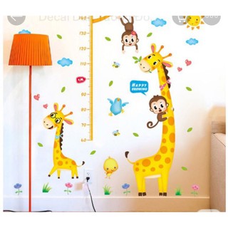 Decal thước đo chiều cao dán tường đáng yêu - đủ mẫu
