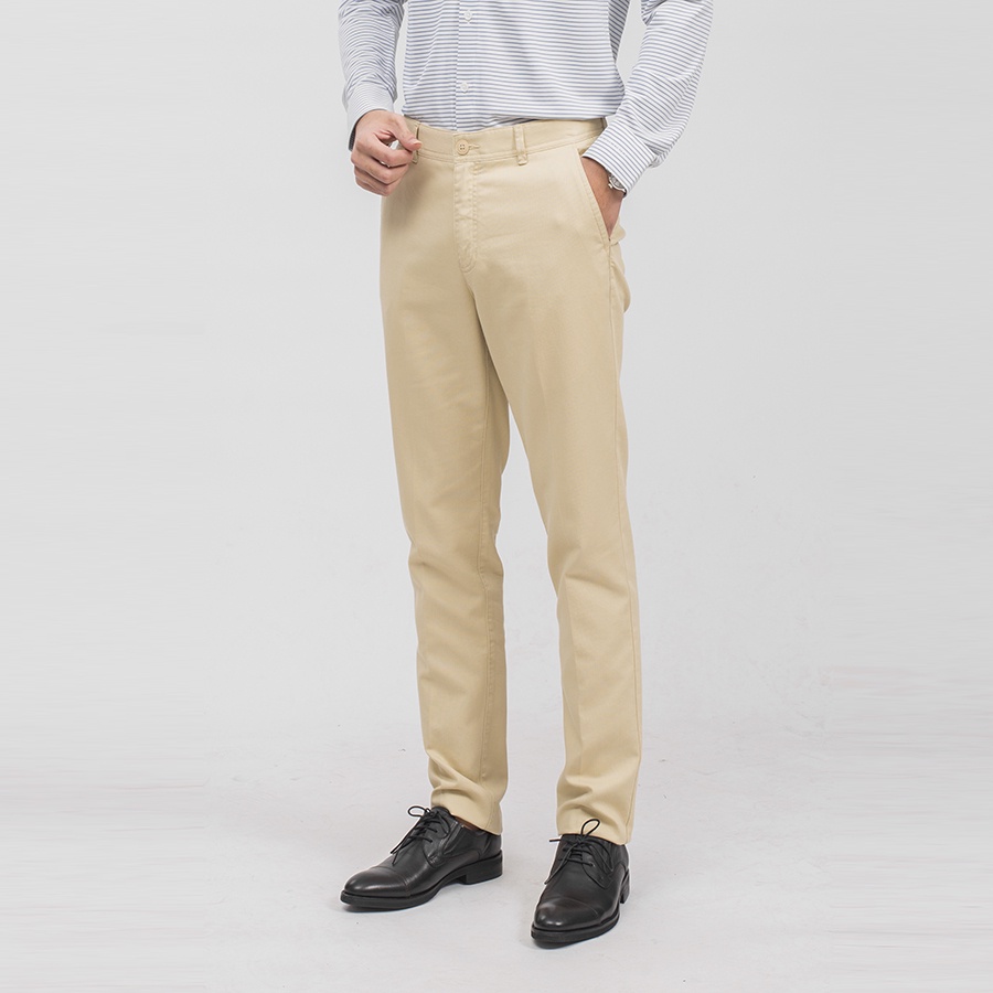 Quần kaki nam ARISTINO phom suông vừa, đường may tỉ mỉ, thiết kế chỉn chu, lịch lãm - AKKR07
