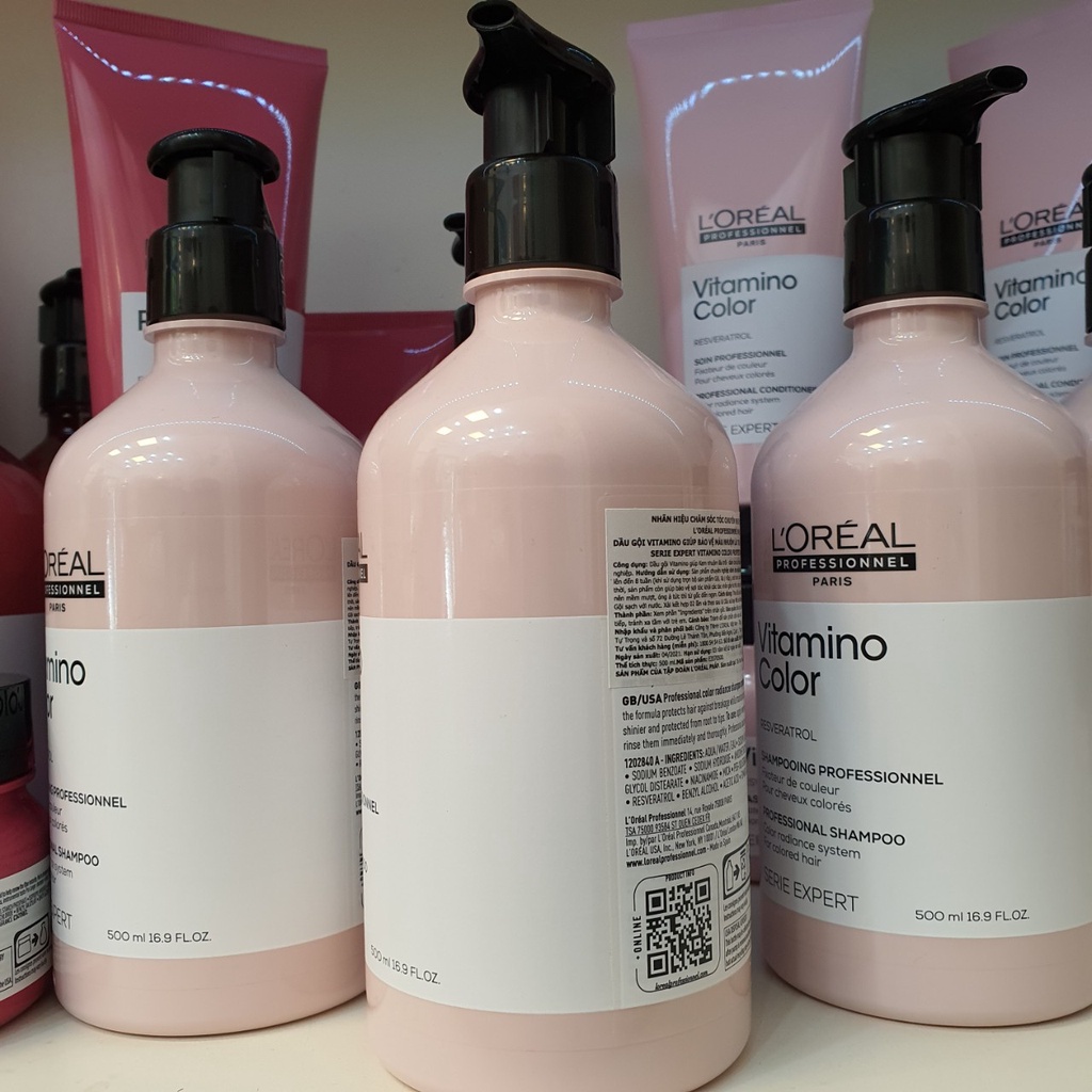 Dầu gội bền mầu nhuộm Loreal Vitamino Color 1500ml-500ml-300ml