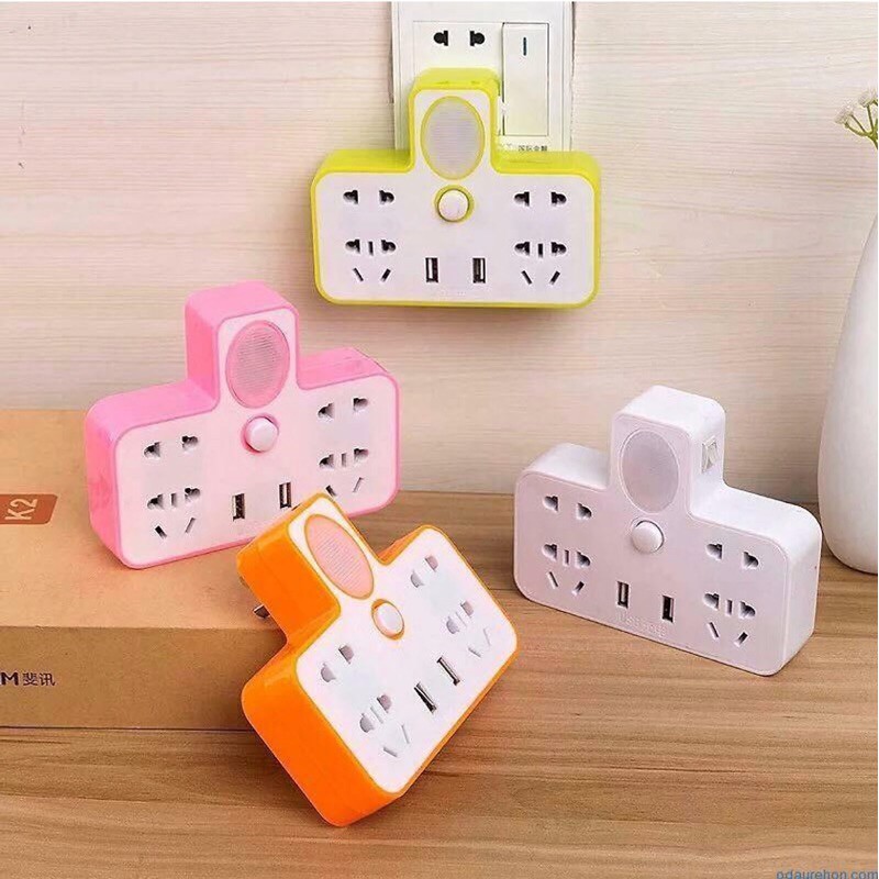 Ổ Cắm Điện Đa Năng Kiêm Đèn Ngủ, Kèm 2 Cổng USB Siêu Tiện Dụng, Bảo Hành 12 Tháng