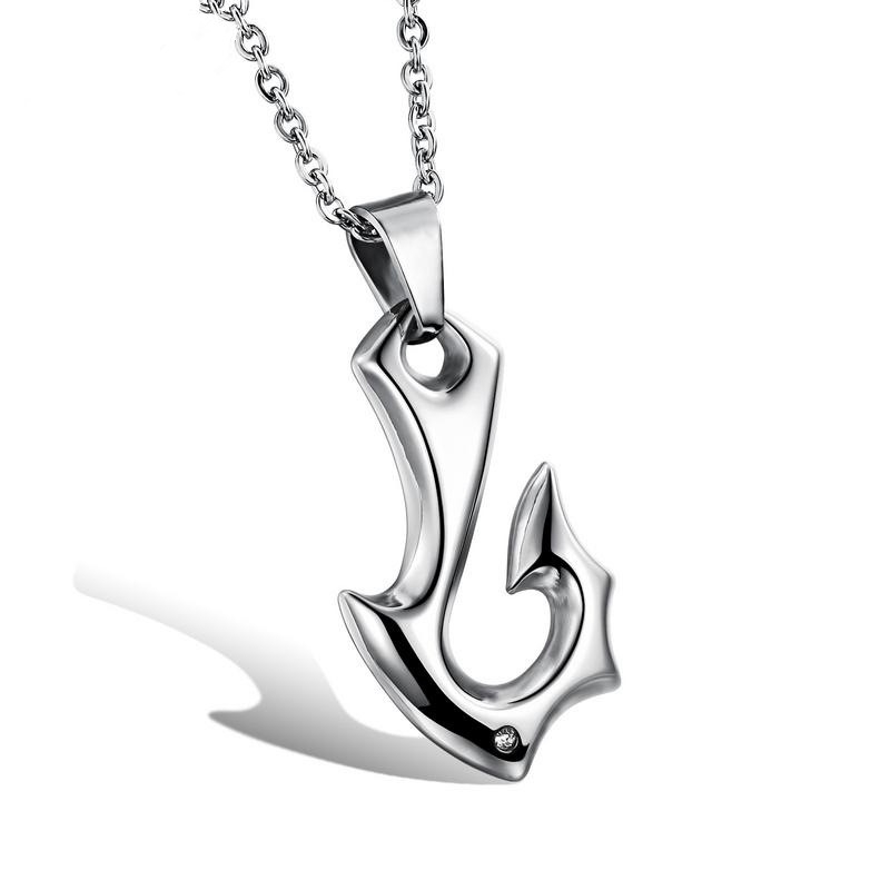 Vòng cổ Nam Mặt Móc Câu Cá Phong Cách punk Mới