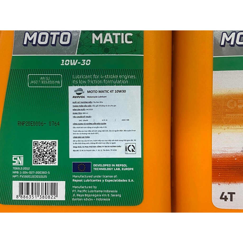 NHỚT TAY GA REPSOL MOTO MATIC 4T 10W30