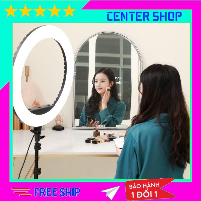 Đèn livestream 33cm hỗ trợ ánh sáng chụp ảnh, make up trang điểm, 3 chế độ sáng,đầy đủ phụ kiện - center shop | BigBuy360 - bigbuy360.vn