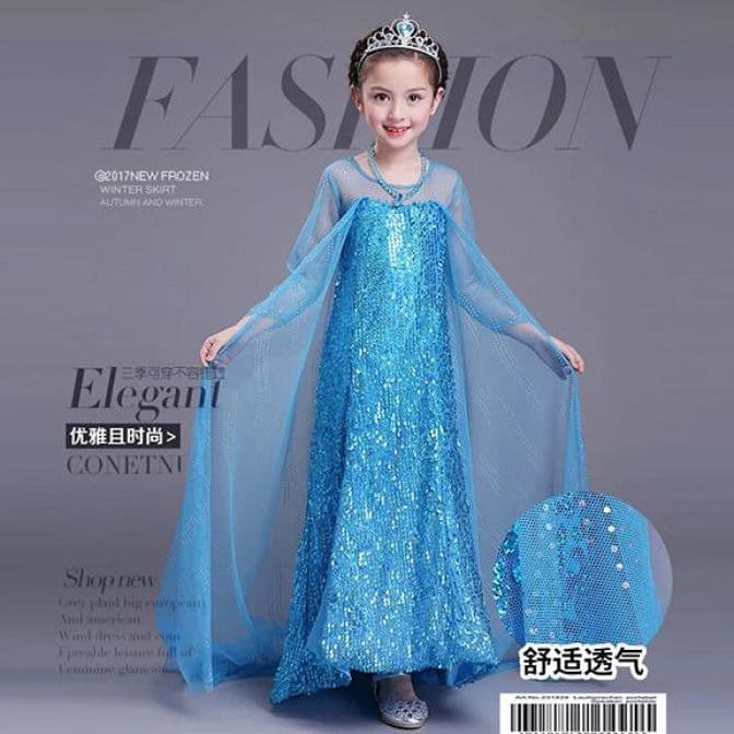 Đầm Nữ Hoàng Băng Giá Elsa Đính Kim Sa Lấp Lánh Sang Trọng - 120