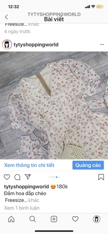 Đầm hoa đắp chéo