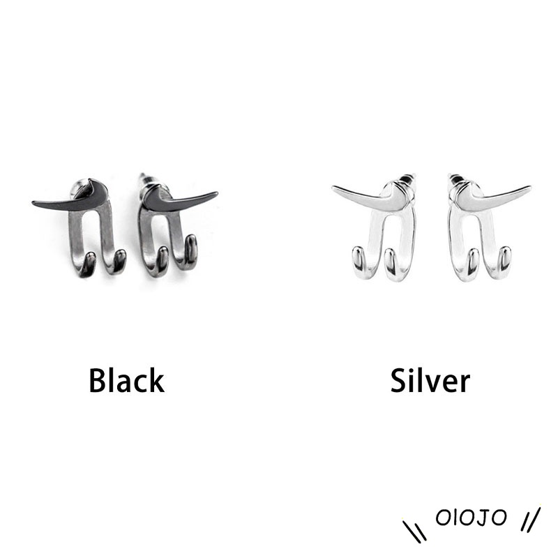 Bông Tai Bạc S925 Móc Đôi Double Hook Trẻ Trung Cá Tính | Khuyên Tai Nữ Trang Sức Bạc Thời Trang