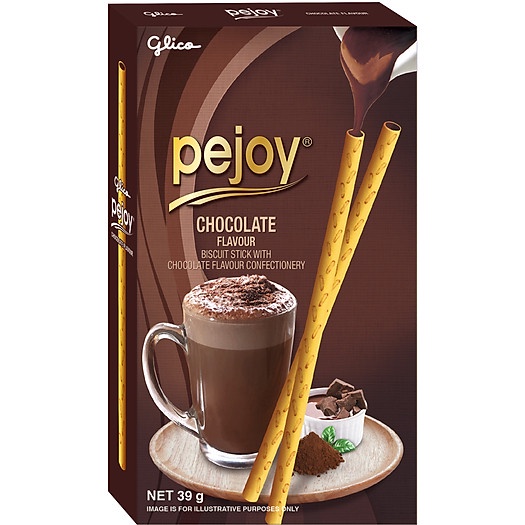 Bánh que Glico Pejoy nhân kem socola hộp 39g