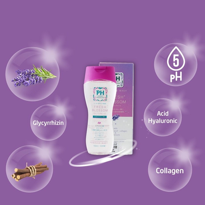 Dung Dịch Vệ Sinh Nhật Bản Hoàn Toàn Tự Nhiên PH Care Japan Premium Femine Wash (150ml)