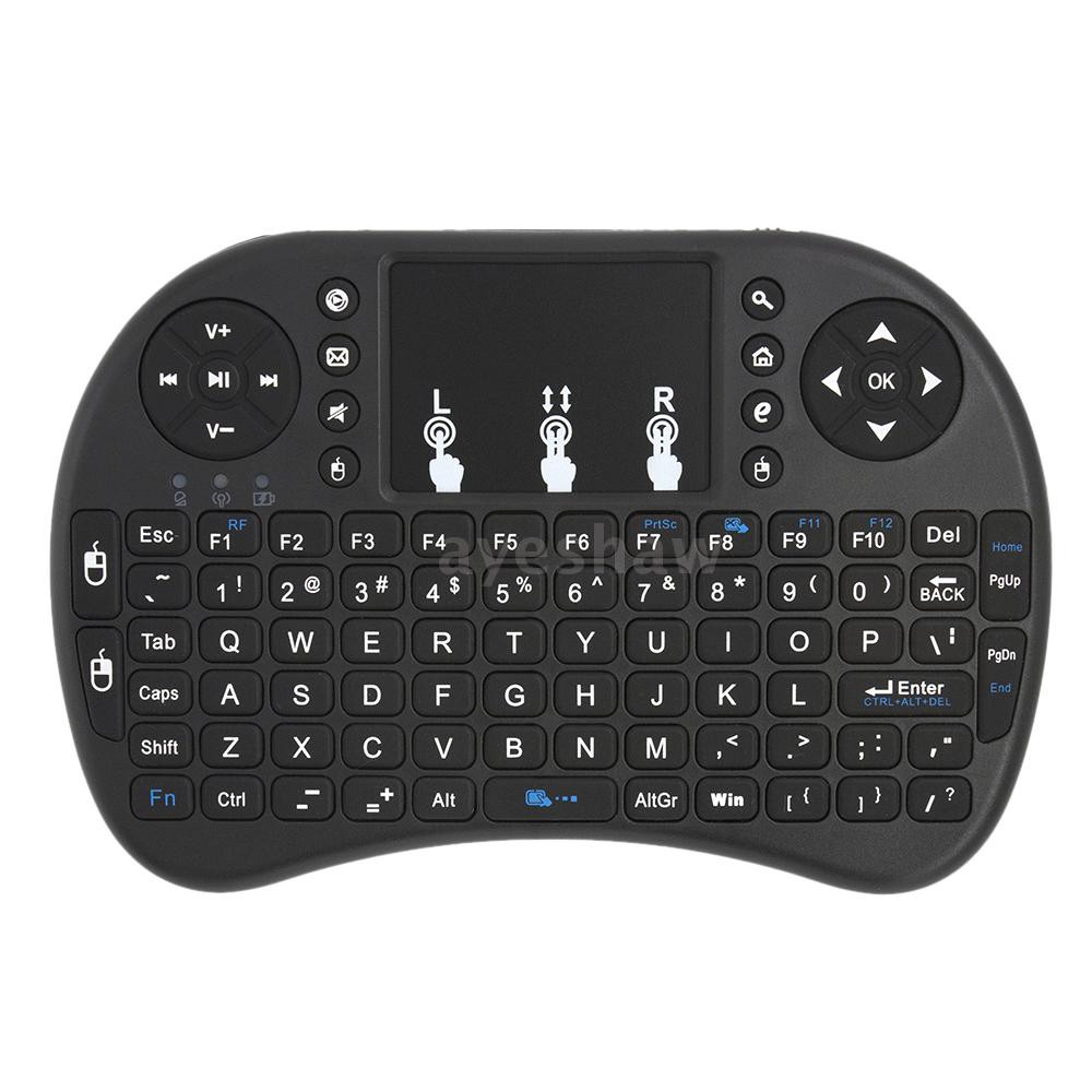 Ayeshaw 2.4GHz Wireless Keyboard with Touchpad Mouse Handheld Remote Control for Android TV BOX PC S