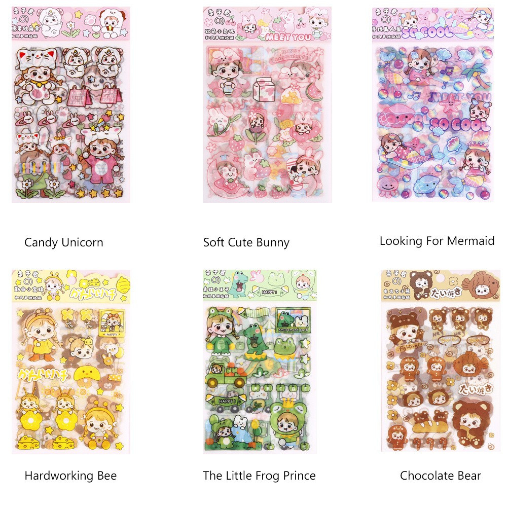 Bộ 4 Tấm Hình Dán Hoạt Hình Trang Trí