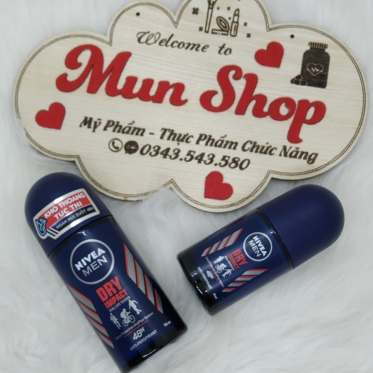 Lăn ngăn mùi NIVEA MEN DRY IMPACT khô thoáng