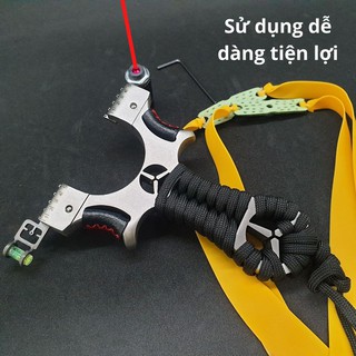 Ná Cao Su Có Ngắm Laser, Ná Thun Inox 304 Chạc Kẹp - Tặng kèm 2 bộ thun siêu mạnh