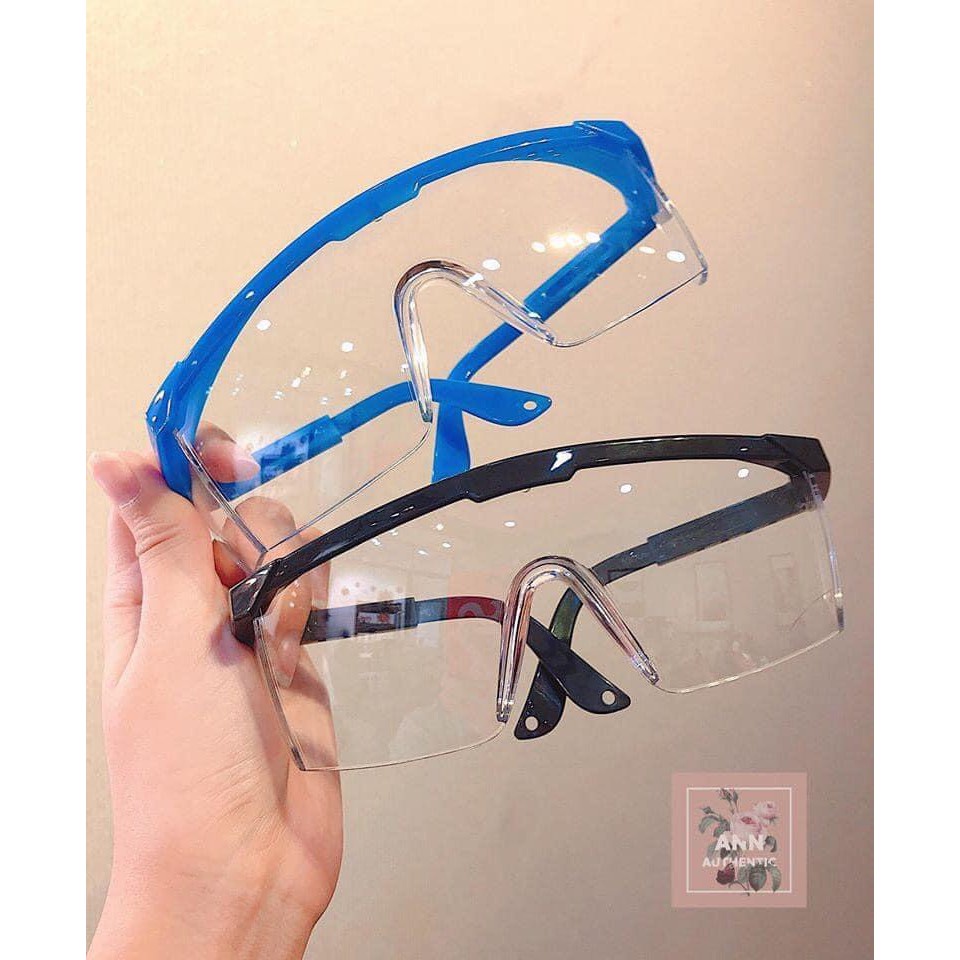 SIÊU HOT -  Kính bảo hộ mắt trắng, gọng đen Đài Loan dày trong - SIÊU HOT