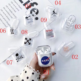 Hộp đựng tai nghe Airpods Bluetooth trong suốt chống sốc