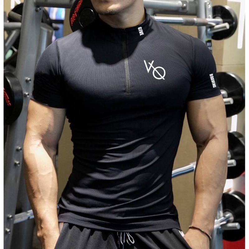 Áo VQ cổ khoá dạo phố, tập gym. | BigBuy360 - bigbuy360.vn