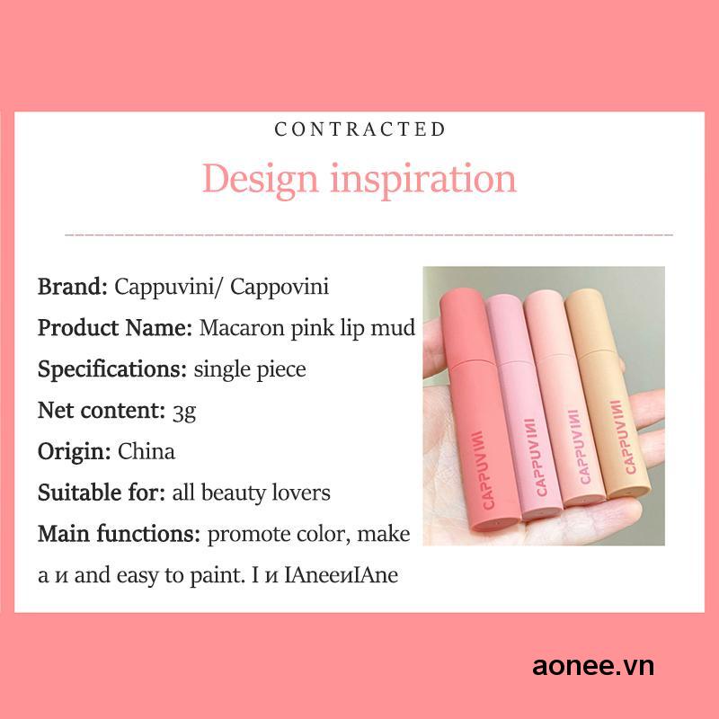 ✨✨Son kem Cappuvini màu lì chống thấm nước tự nhiên